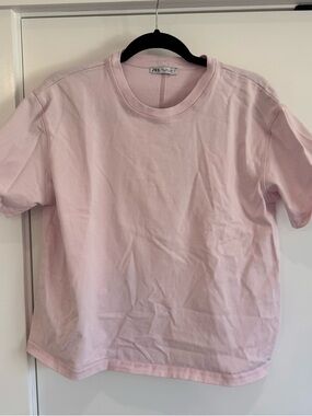 ZARA Light Pink Crewneck Top